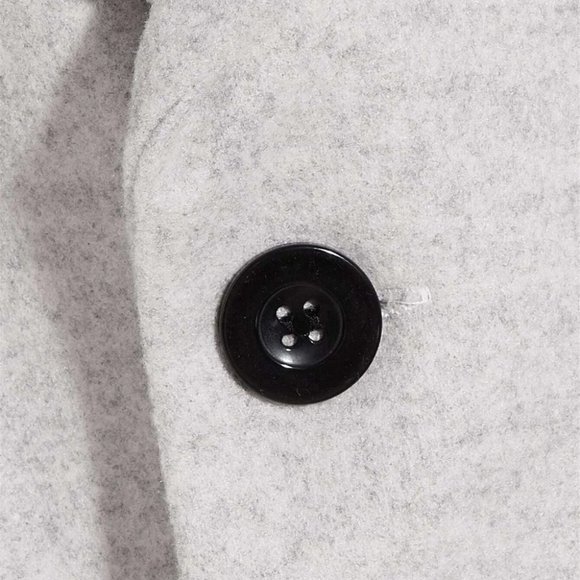 Casual Light Gray Lapel Collar Men's Overcoat - Picture 6 of 7